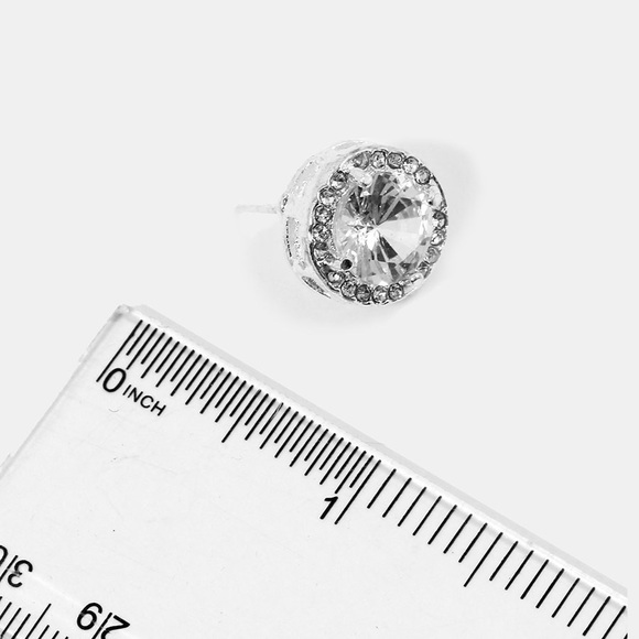 LAST 1❗️Round Gemstone Stud Earrings - Picture 4 of 4